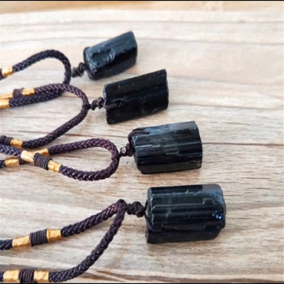 Black Tourmaline Necklace Energy Balance Spiritual - Picture 7 of 8